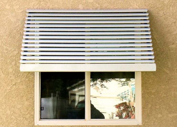 Griffith aluminum louvered window awning