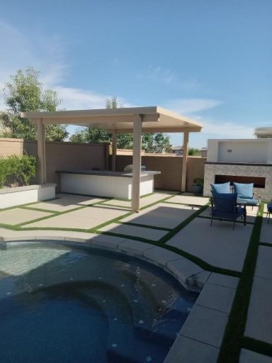 Poolside patio cover